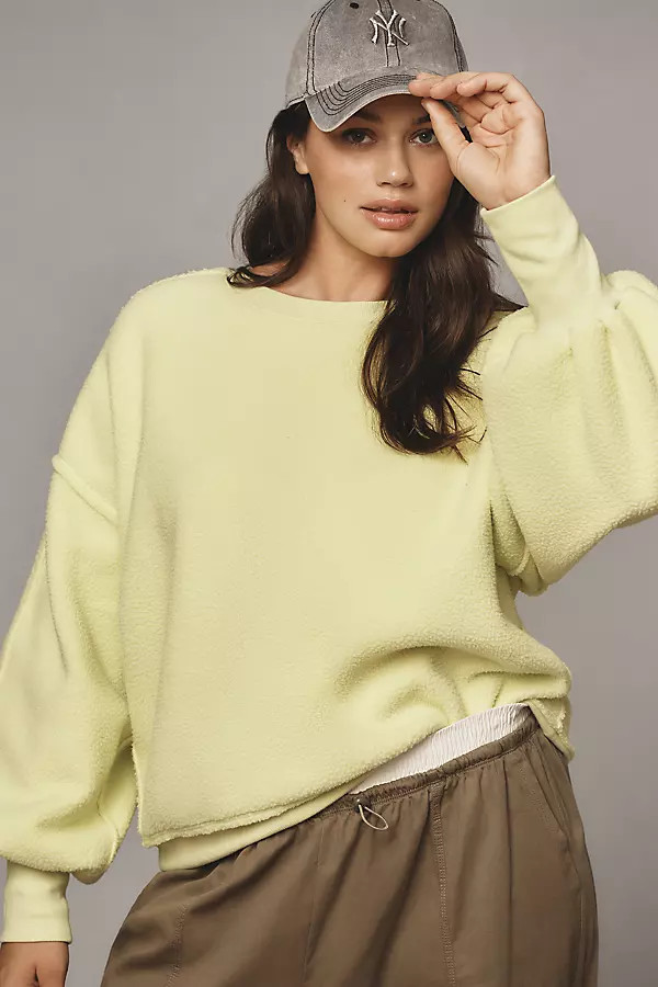 Slouchy Crew-Neck Sweatshirt | Anthropologie (US)