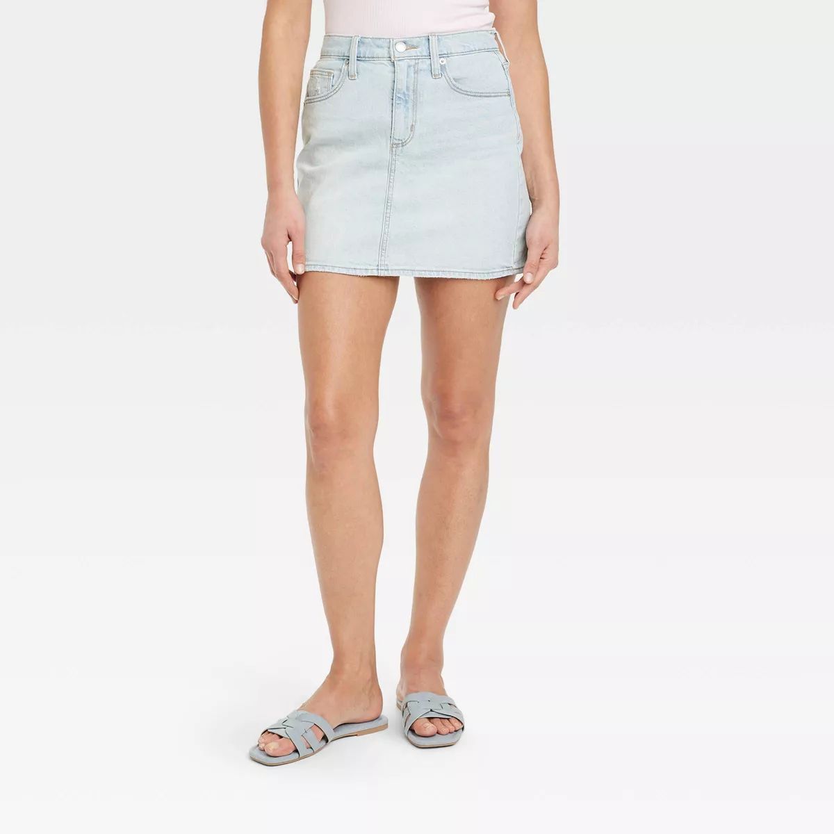 Women's Denim Mini Skirt - Universal Thread™ Light Wash 8 | Target