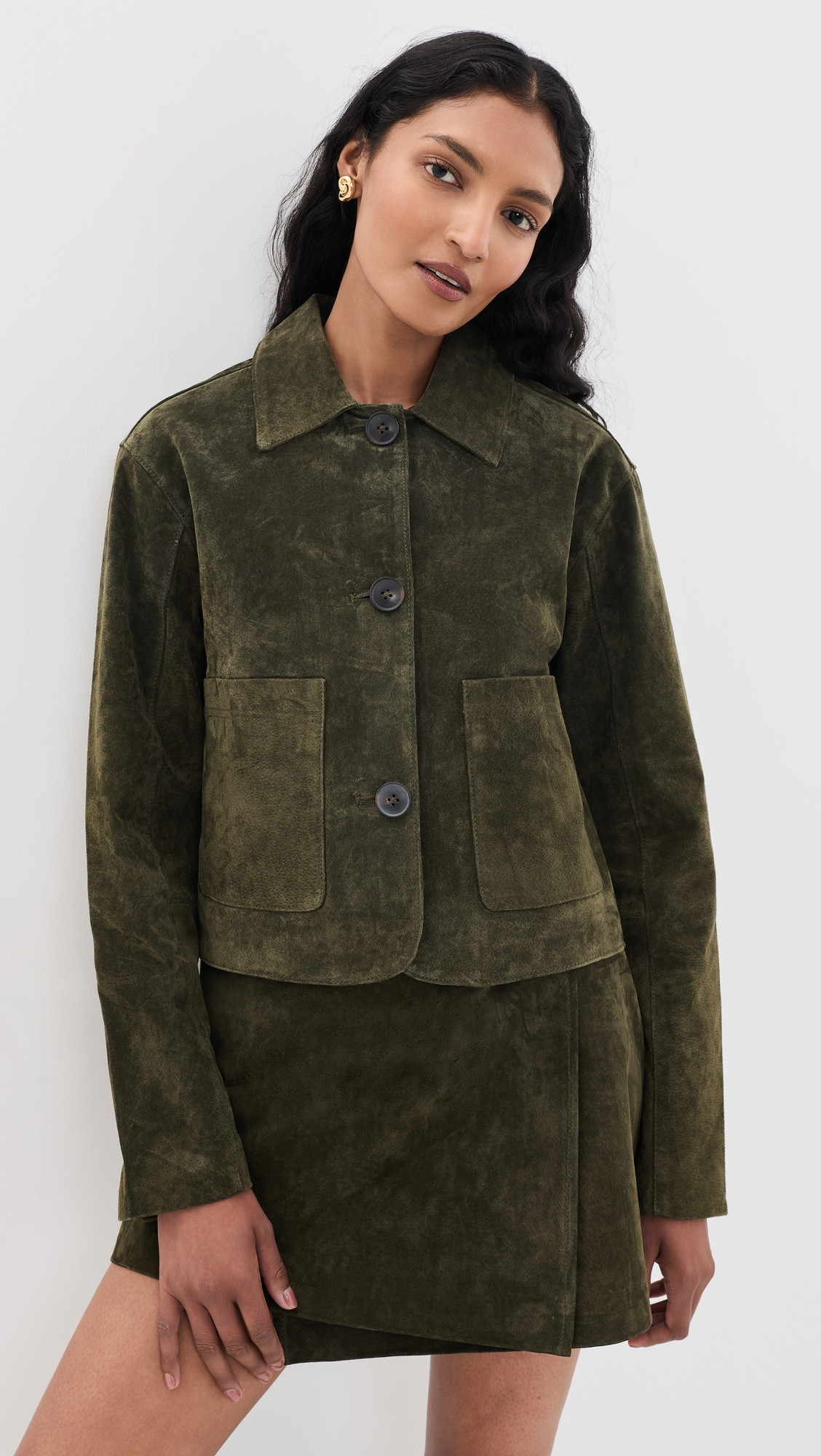 BLANKNYC Suede Jacket Spicy Herbs XS | Shopbop