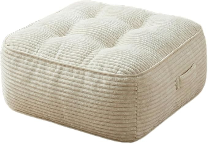 Cuteripe 11" Thick Washable Floor Pillow for Adults, Yoga & Meditation Cushion with Handle, Squar... | Amazon (US)