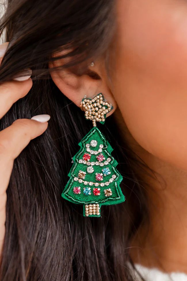 Christmas Tree Earrings | Pink Lily