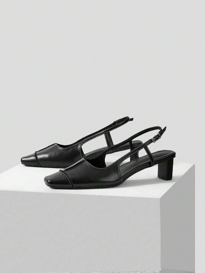 MOTF PREMIUM Cómodos Zapatos De Tacón Alto Para Mujer De Un Solo Color | SHEIN