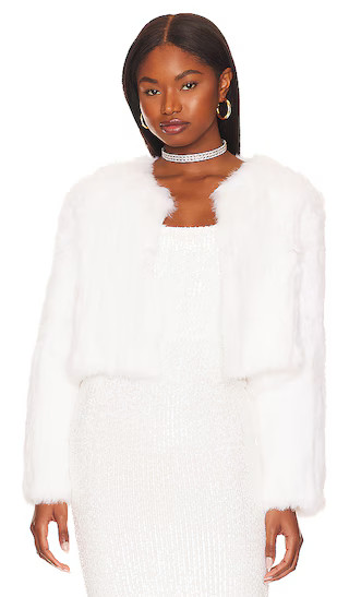 Lola Crop Jacket in White | Revolve Clothing (Global)