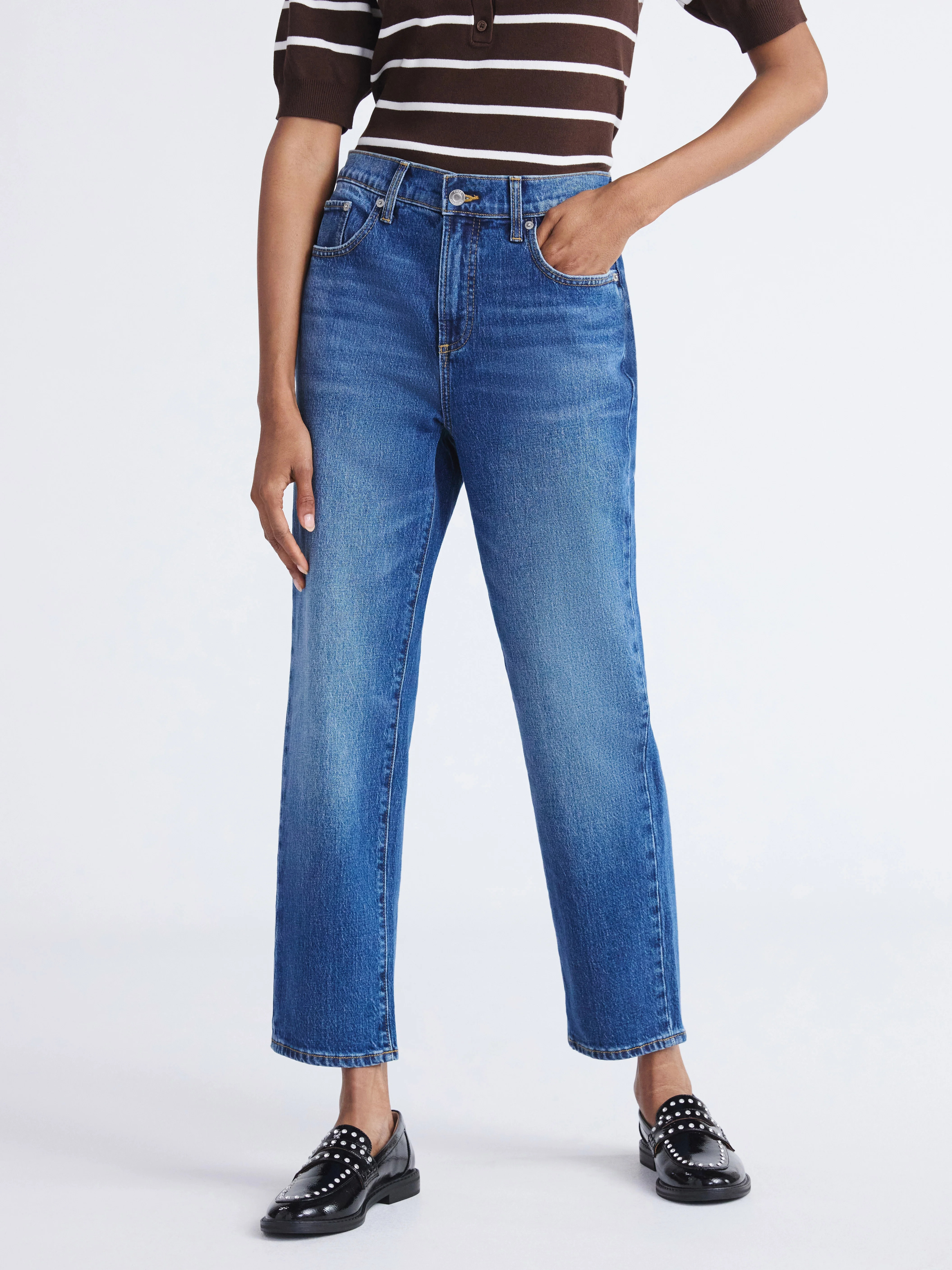 Free Assembly Women's Mid Rise Ankle Length Slim Jeans, 27" Inseam, Sizes 0-18 - Walmart.com | Walmart (US)