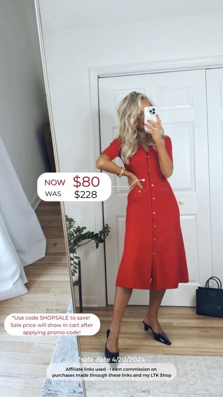 Use code SHOPSALE to save on the red dress!