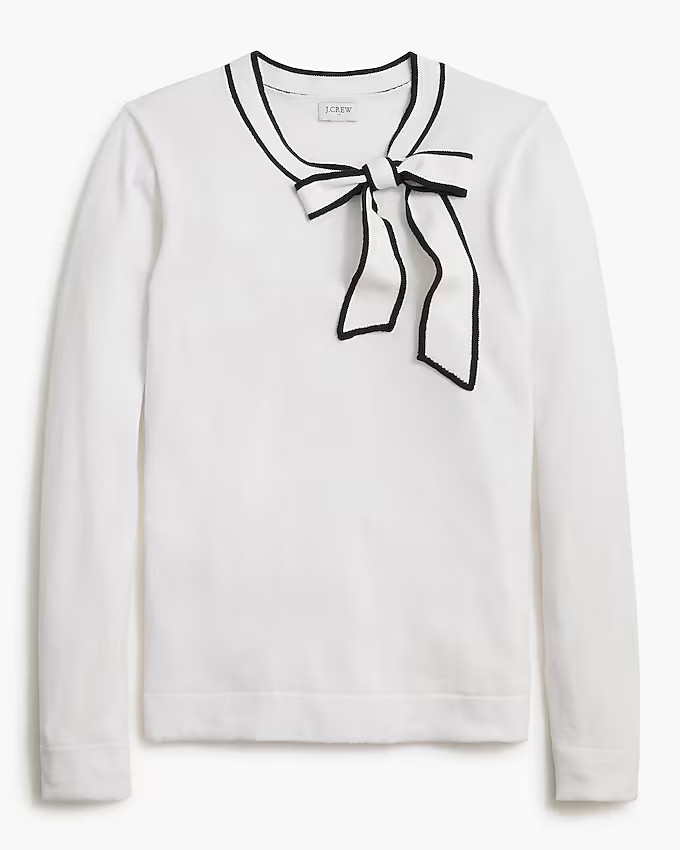 Tie-neck bow sweater | J.Crew Factory