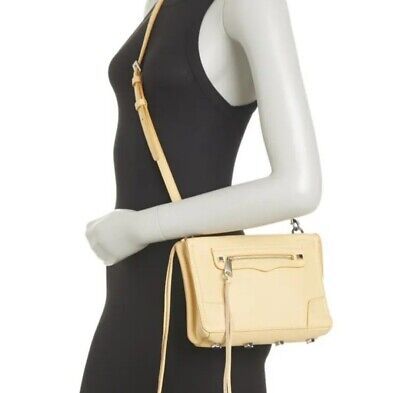 Rebecca Minkoff Regan Yellow Leather Crossbody Bag | eBay AU