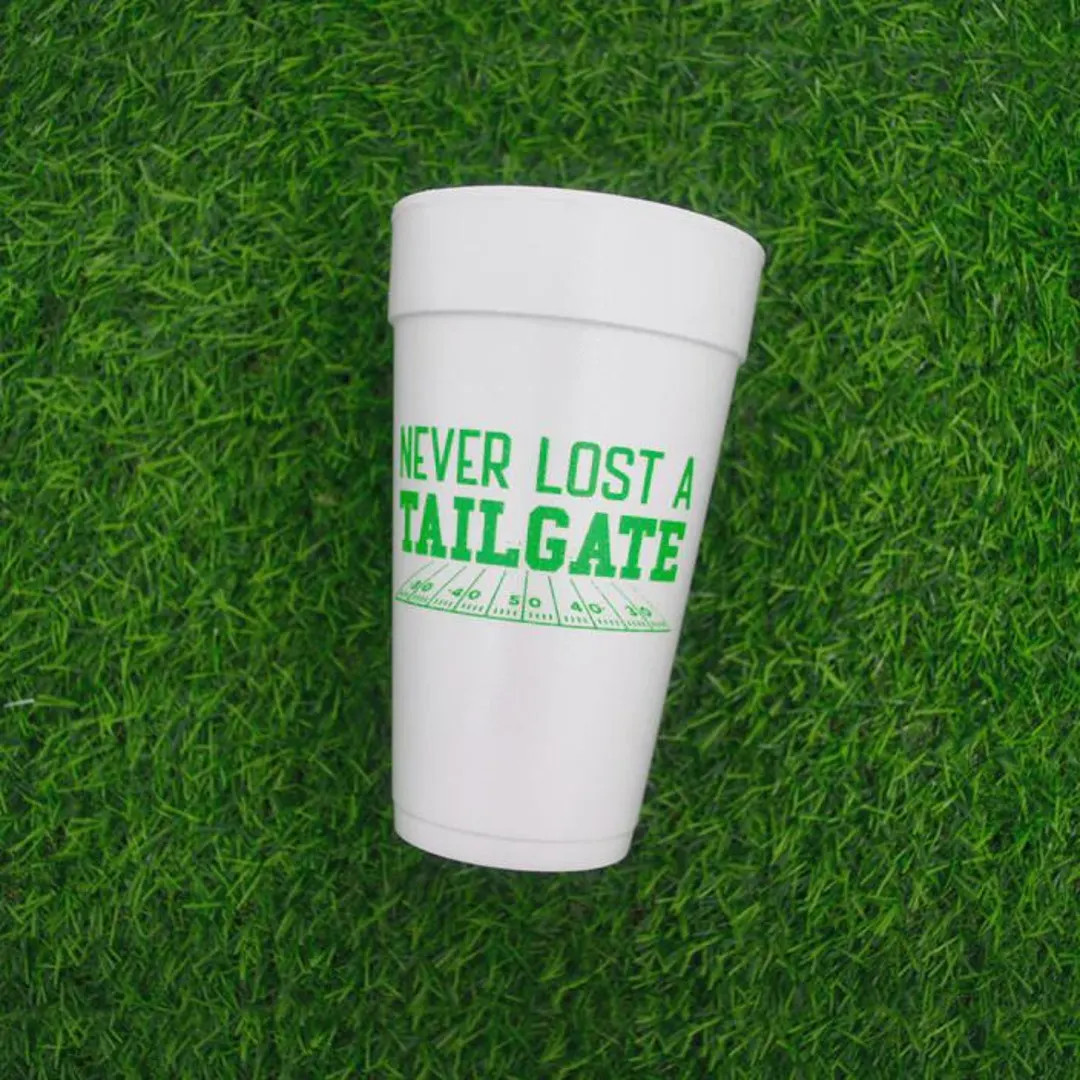 Never Lost a Tailgate Football 20oz. Foam Cups | 10 Pack - Football Birthday Party Plates, Sports... | Etsy (US)