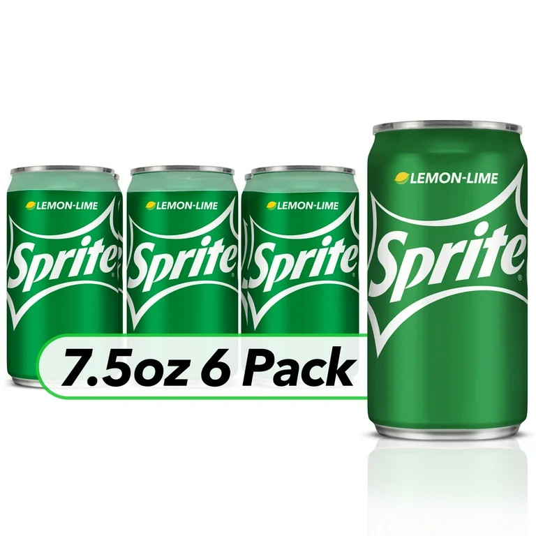 Sprite Caffeine-Free Lemon Lime Soda Pop, 7.5 Fl Oz, 6 Pack Cans | Walmart (US)