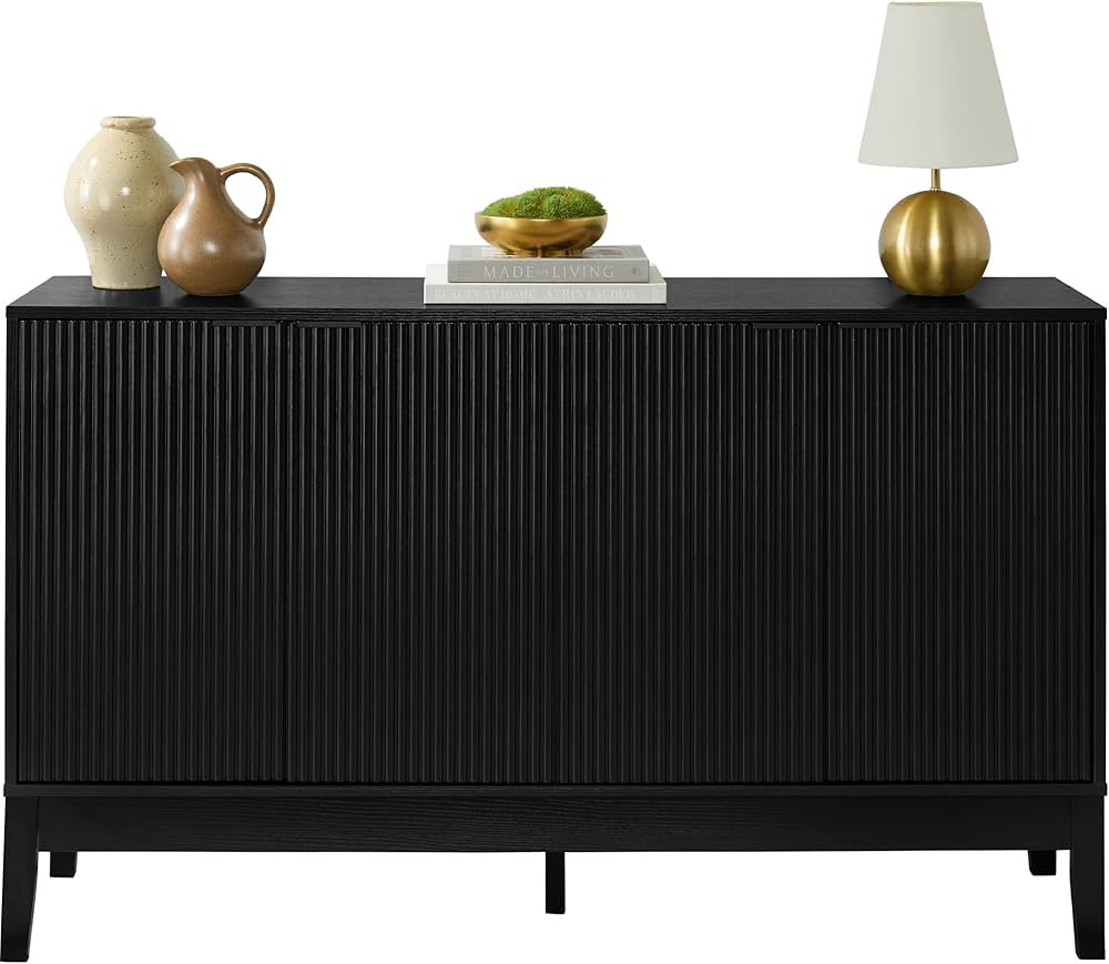 Best Choice Products 55" Modern 4-Door Sideboard Storage Cabinet, Buffet, Media Cabinet, Cupboard... | Amazon (US)