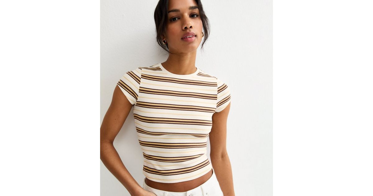 Yellow Cotton Striped Baby Tee T-Shirt | New Look | New Look (UK)