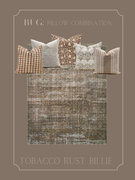 Tobacco Rust Billie Loloi & coordinating pillows! 

#LTKhome