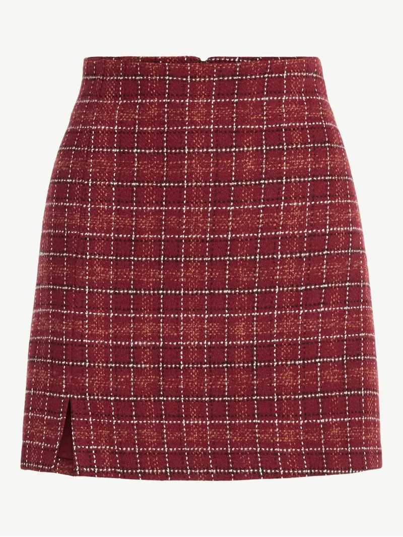 Time and Tru Women's Tweed Mini Skirt, Sizes XS-XXXL | Walmart (US)