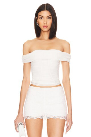 Cara Top in Cream | Revolve Clothing (Global)