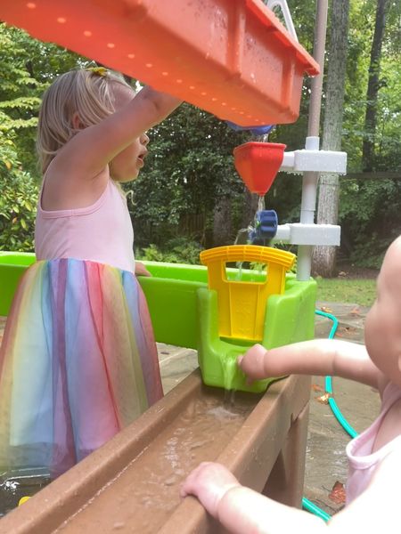 One of many new birthday toys! 

.
.
.

Follow me on Instagram @sarahrachelfinke 

#rainbowtutu #sisters 
#playroom #playroominspiration #playroomdecor #sensorytable #nugget #rainbowplayroom #children #kids #toysforkids #family #kidstoyseverywhere #giftideas #imaginativeplay #kidstoys #playbasedlearning #babygirl #montessoriathome #kidstoysonline #momlife #toys  #kidsplay #letthembelittle #toyscollection #play #baby #babytoys #kidtoys #montessori #learningthroughplay #educationaltoys #kidsactivities #motherhoodunplugged #kidseducationaltoys #playmatters #playtime #kids ⁣#woodentoys #woodentoysforkids #montessoritoys
#2yearold #2yearoldgifts #1yearold #1yearoldgift #1yearoldgiftguide #2yearoldguide #2 #giftsforkids #toys #2yearoldtoys #toddler #toddlertoys #LTKGiftGuide #LTKGiftGuide #melissaanddoug #stem #blocks #liketkit #step2 #pumpandsplash #watertable #birthdaypresent #toddler #toddlerplay #toddlerlife #toddleractivities #toddlers #sisters #letthembelittle #kids #sensoryplay #sensory

#LTKbaby #LTKkids #LTKfamily