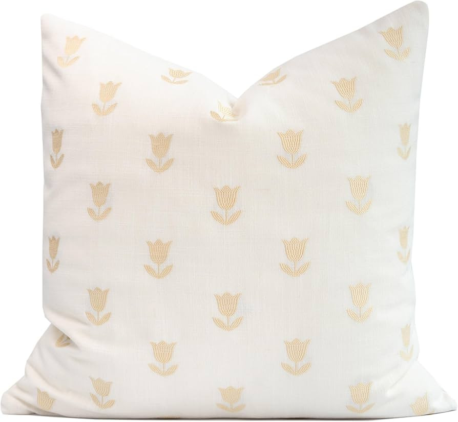 Crumbs Home Modern Farmhouse Fall Linen Indoor Outdoor Throw Pillow Cover Only, 20"x20" Water Rep... | Amazon (US)