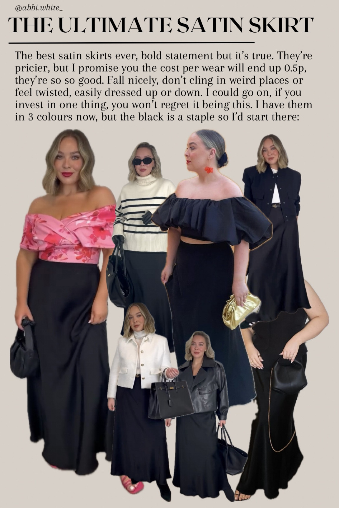 The best satin skirt ever! I find them true to size and wear a UK14. There’s 15% off them if you order on the H&M app this weekend too! 

I have 3 colours but the black is a staple so best to start there, there’s full stock in black too 

#LTKSeasonal #LTKmidsize #LTKSpringSale