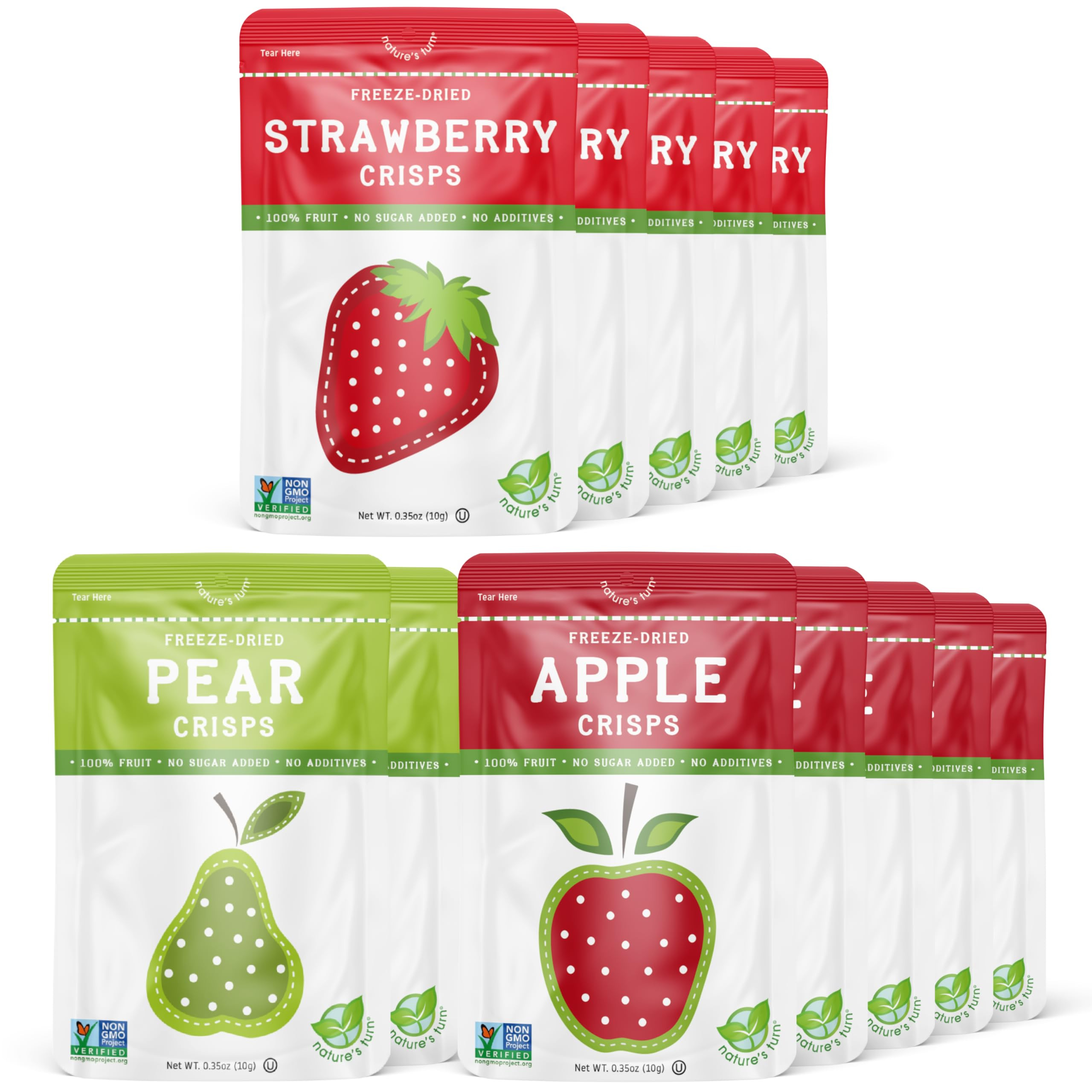 Nature’s Turn Freeze-Dried Fruit Snacks, Snack Size Variety, Pack of 15 (0.35 oz Each) | Amazon (US)