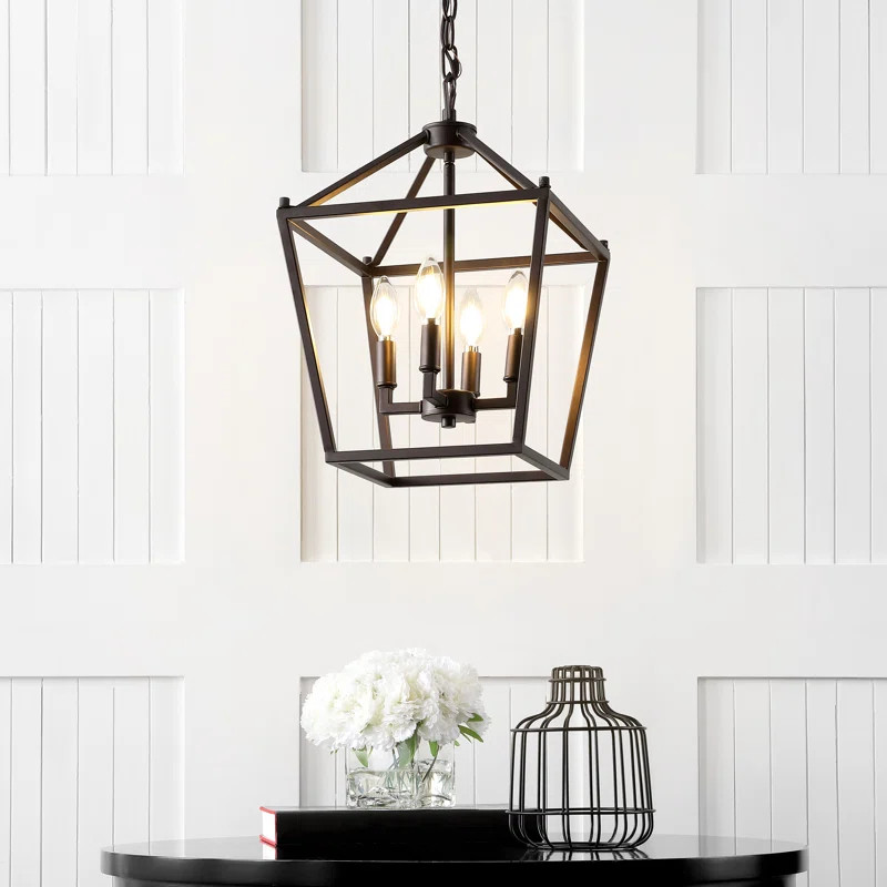 Maggiemae 4 - Light Lantern Geometric Chandelier | Wayfair North America