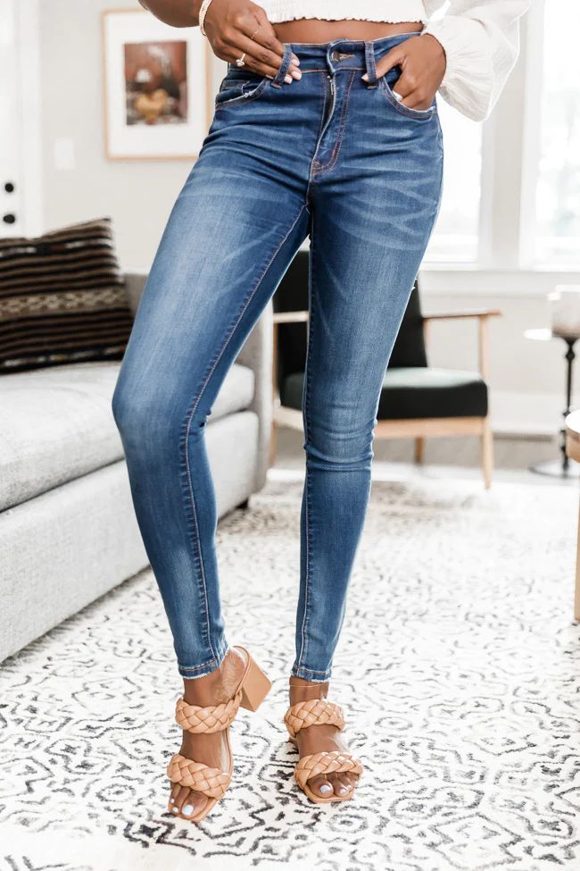 Felicity Dark Wash Skinny Jeans | The Pink Lily Boutique