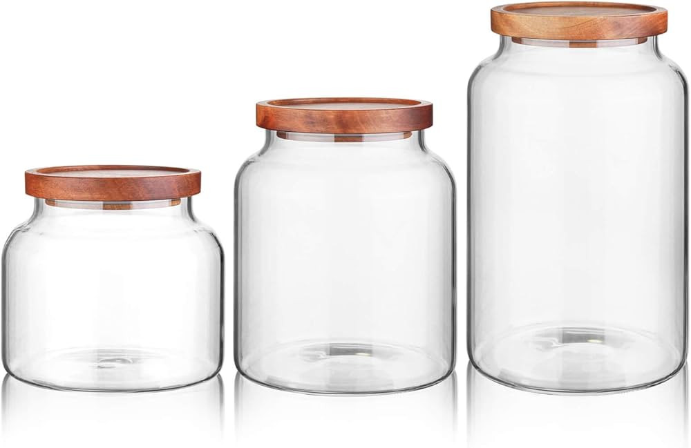 Labina 1 * 47 Oz 1 * 60 Oz 1 * 87 Oz Glass Storage Container Airtight Food Jars Kitchen Canister ... | Amazon (US)