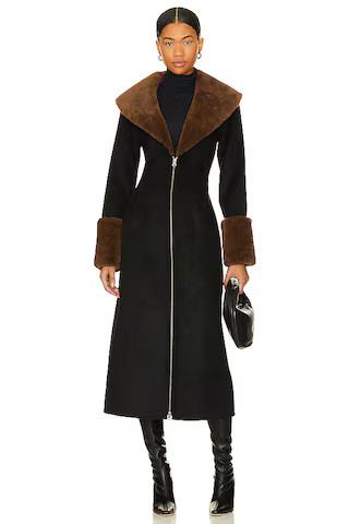 LPA Giovanna Coat in Black & Taupe from Revolve.com | Revolve Clothing (Global)