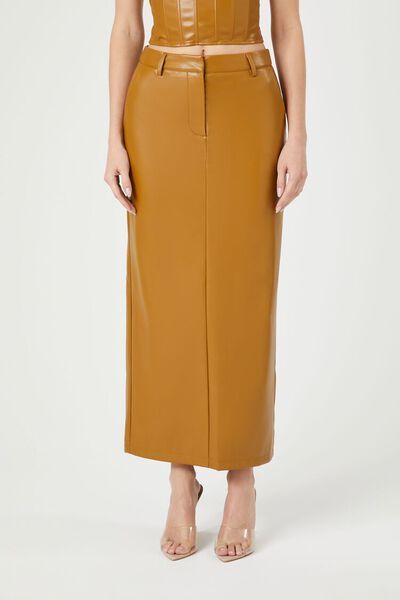 Faux Leather Maxi Skirt | Forever 21