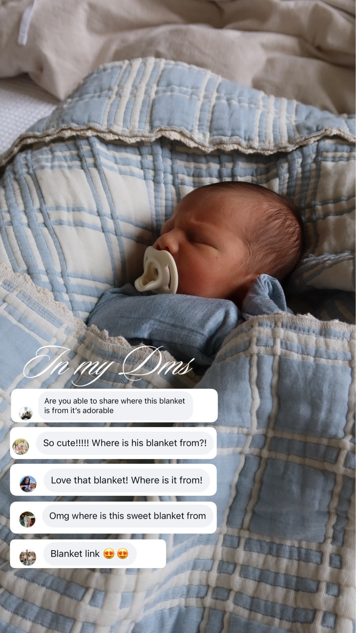Linking other sweet blue blankets here, because unfortunately this one I got for Ellis is sold out. I got it at a small local shop near us, but it’s from a brand called New Grain! It’s the French plaid quilt in powder

#LTKBaby #LTKmomlife #LTKKids