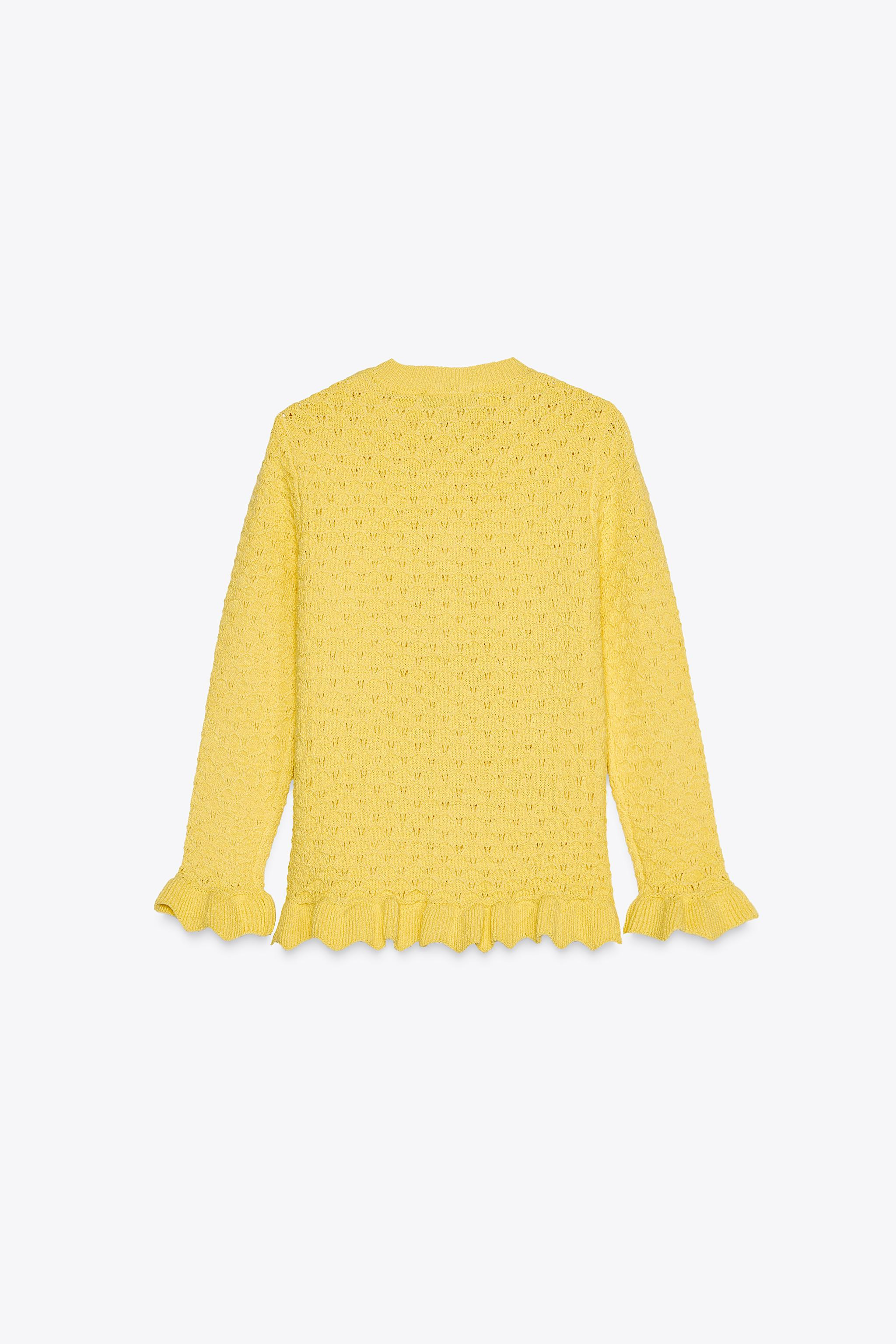 RUFFLED KNIT CARDIGAN | Zara US