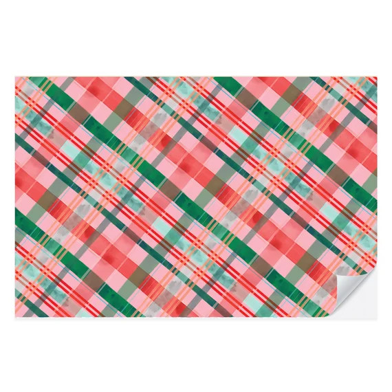 Merry Christmas Plaid Placemat Pad  Christmas Placemat  | Etsy | Etsy (US)