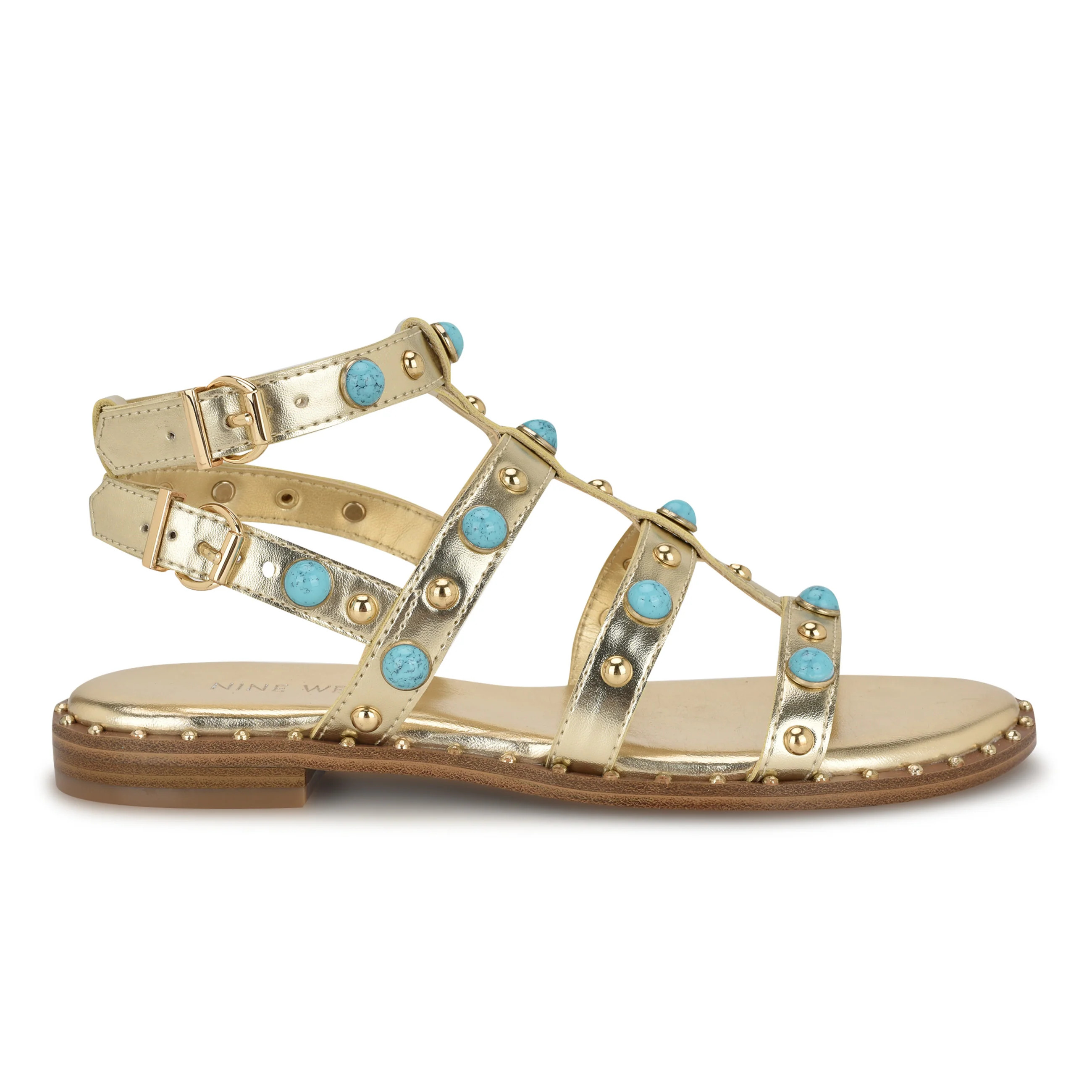 Mindela Studded Gladiator Sandals | Nine West (US)