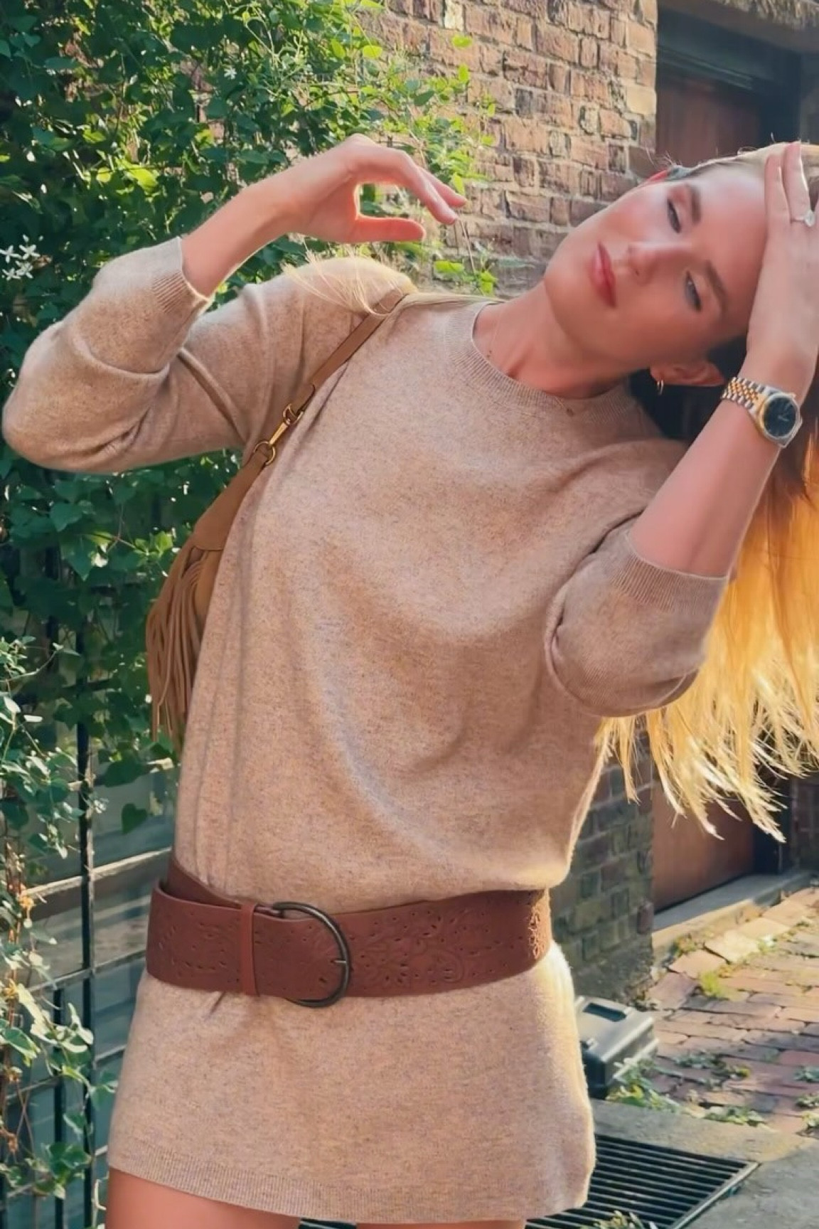 The perfect tonal brown look for fall 🤎

Dress: size XS
Belt: size XS/s
Boots: size 9

#LTKSeasonal #LTKSaleAlert #LTKFallSale