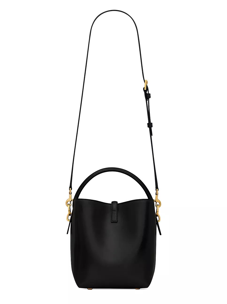 Le 37 Small Bucket Bag In Shiny Leather | Saks Fifth Avenue
