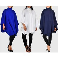 Unisex Adult Poncho Style Sweater Fleece Cover Up With Muffler, Sweatshirt For Cold Weather, Comfy Cozy Versatile Poncho, Made in Usa | Etsy (US)