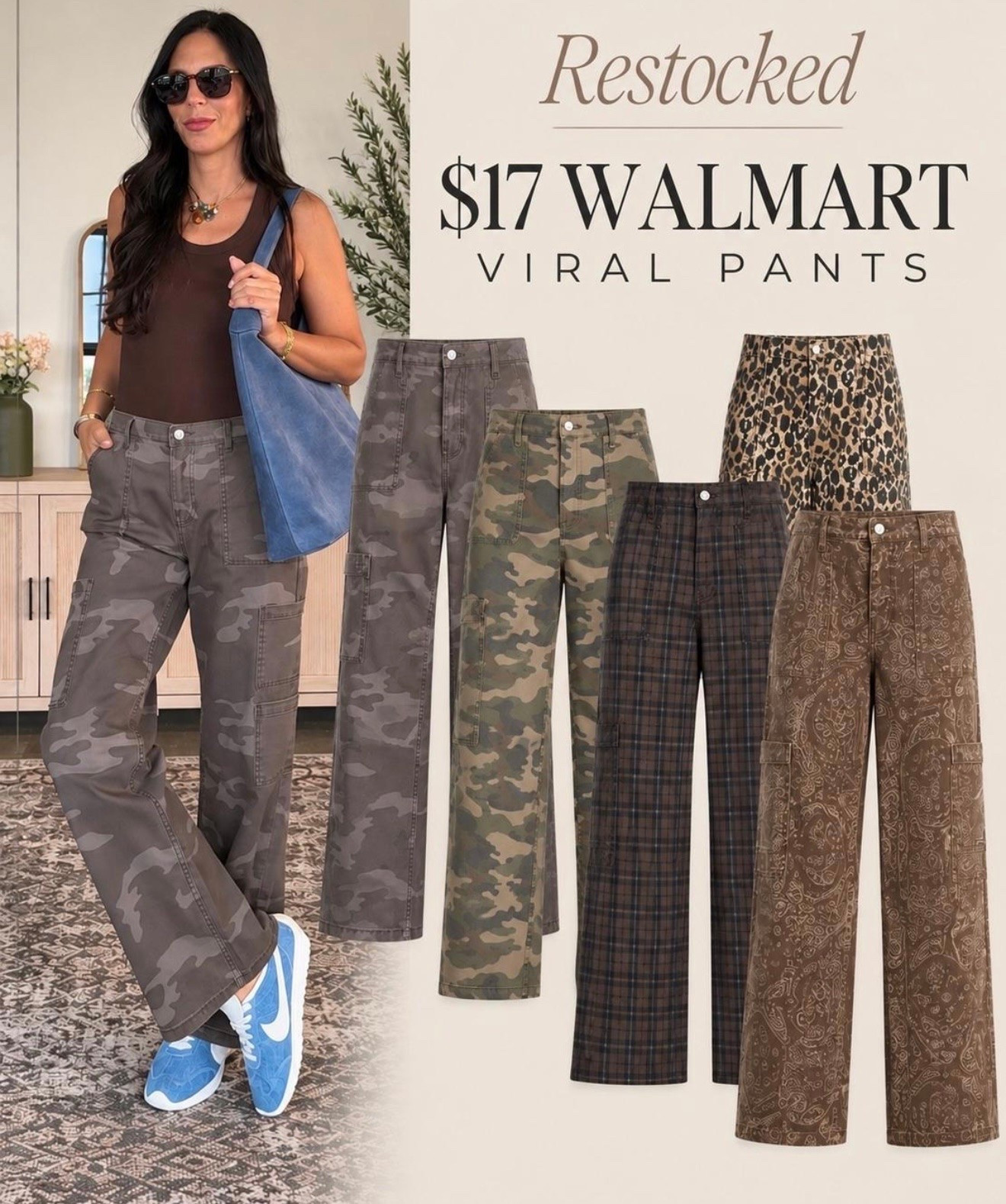 The NEW under $17 camo pants from Walmart were restocked and in new patterns. Comes in 3 lengths 
Wearing a small long 
@Aritzia  fave tank- small
Fave Nike on sale!  Runs tts

#LTKootd #LTKU #LTKOver40 #LTKTall
#LTKU #LTKootd #LTKOver40