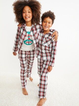 Gender-Neutral Matching Plaid Flannel Pajama Set For Kids | Old Navy (US)