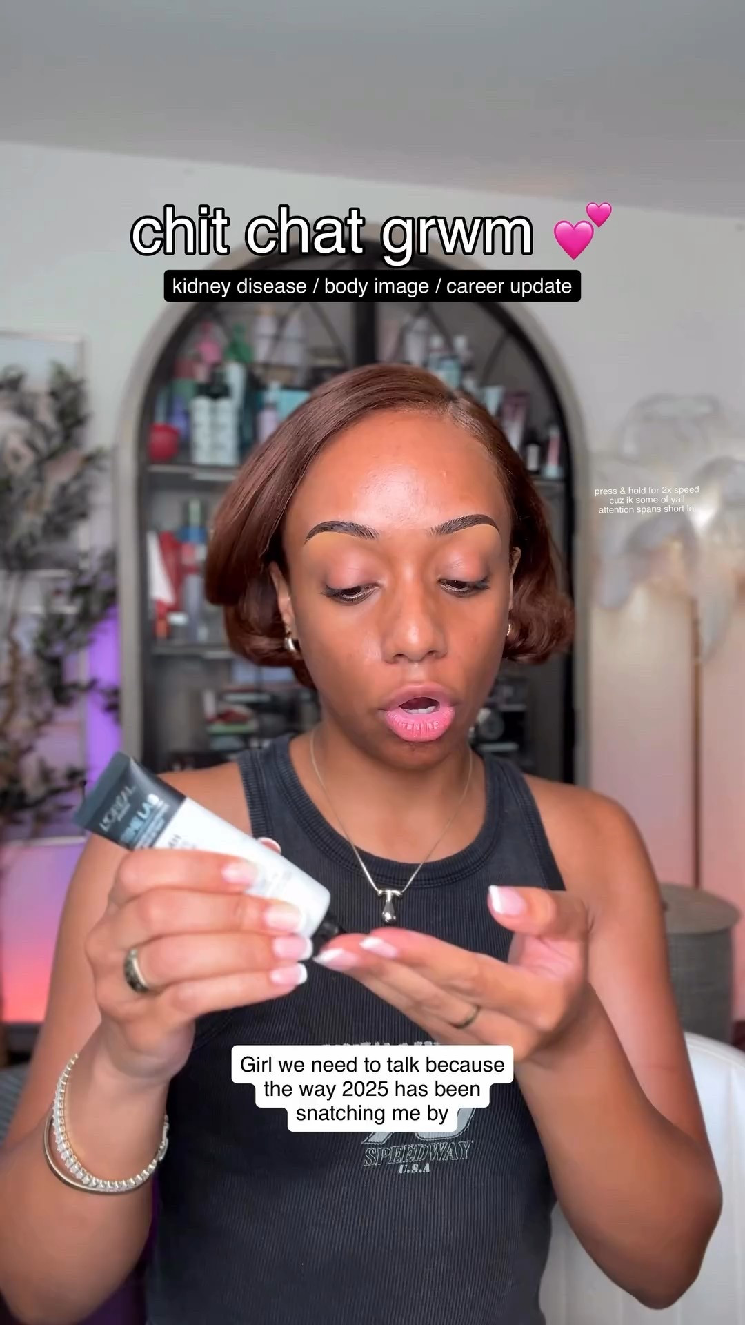 getting ready & oversharing like always 🙂‍↕️✨ today’s GRWM is giving soft glam + random life updates. do you like chit chat GRWMs or short, straight-to-the-point ones better? 👀💄 

makeup featured ⬇️

@lorealparis prime lab up to 24H matte setter face primer
@maccosmetics hyper real serumizer eye treatment & strobe cream liquid blush
@sacheubeauty liquid contour STAY-N
@narsissist radiant creamy color corrector
@keyssoulcare it’s like skin 2-in-1 concealer + tint
@hauslabs triclone skin tech hydrating and depuffing concealer
@makebeautyofficial skin mimetic microsuede matte bronzer
@rarebeauty soft pinch luminous powder blush
@lauramercier translucent setting powder

#GRWM #MakeupForWOC #ChitChatGRWM