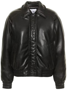 Click for more info about ANINE BING - Zora faux leather bomber jacket - Black | Luisaviaroma