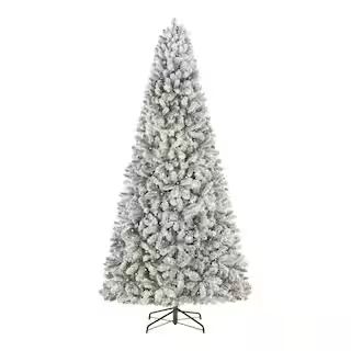 Home Accents Holiday 9 ft Alta Flocked LED 22GU95002 - The Home Depot | The Home Depot