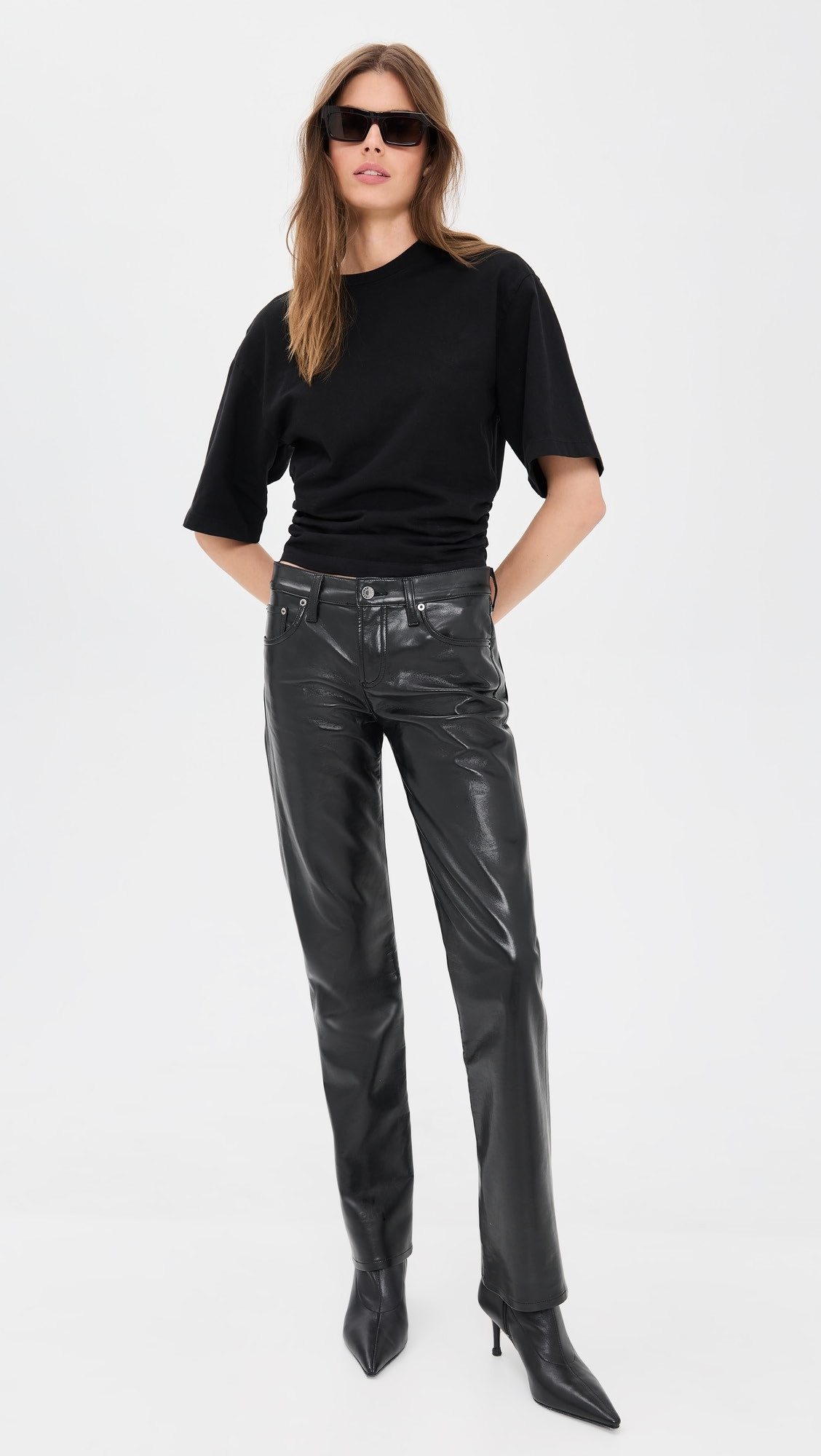 Recycled Leather Slim Jeans | Shopbop