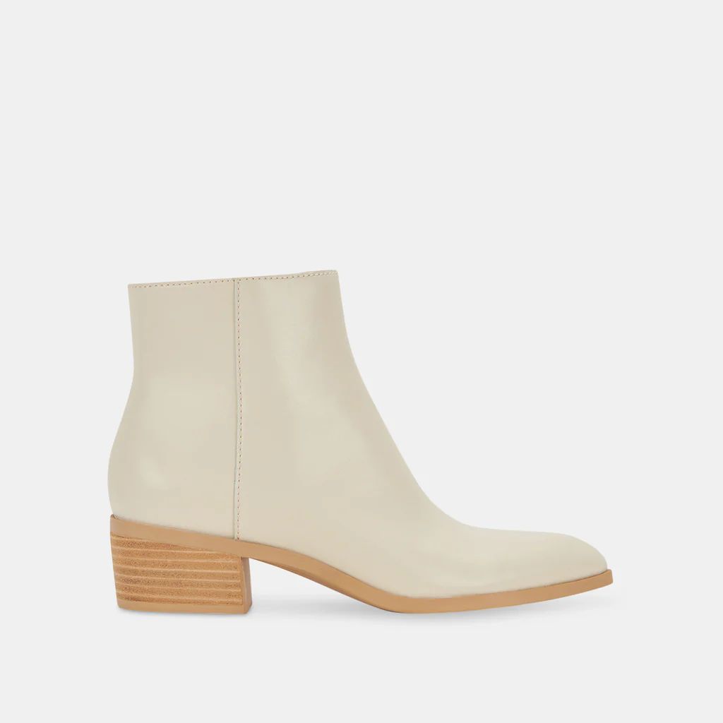 AVALON BOOTIES IVORY LEATHER | DolceVita.com