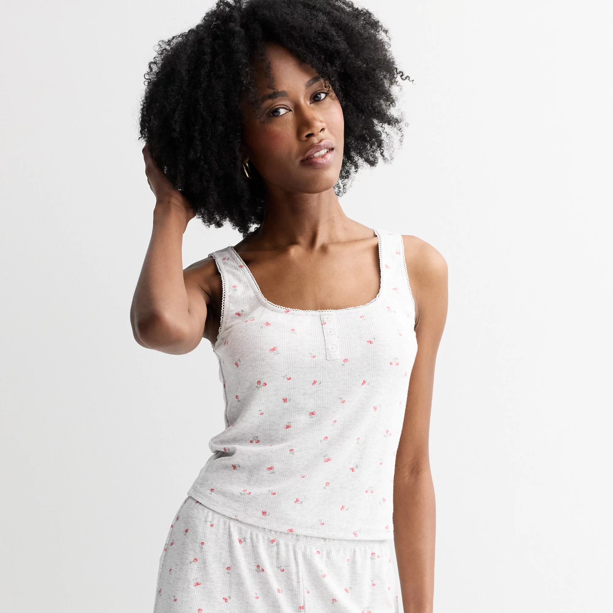 Juniors' Pink Republic Pointelle Lounge Tank | Kohl's