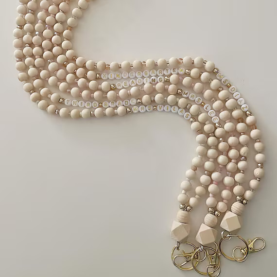 Customizable Teacher Lanyard Teacher Lanyard Wood Lanyard | Etsy | Etsy (US)