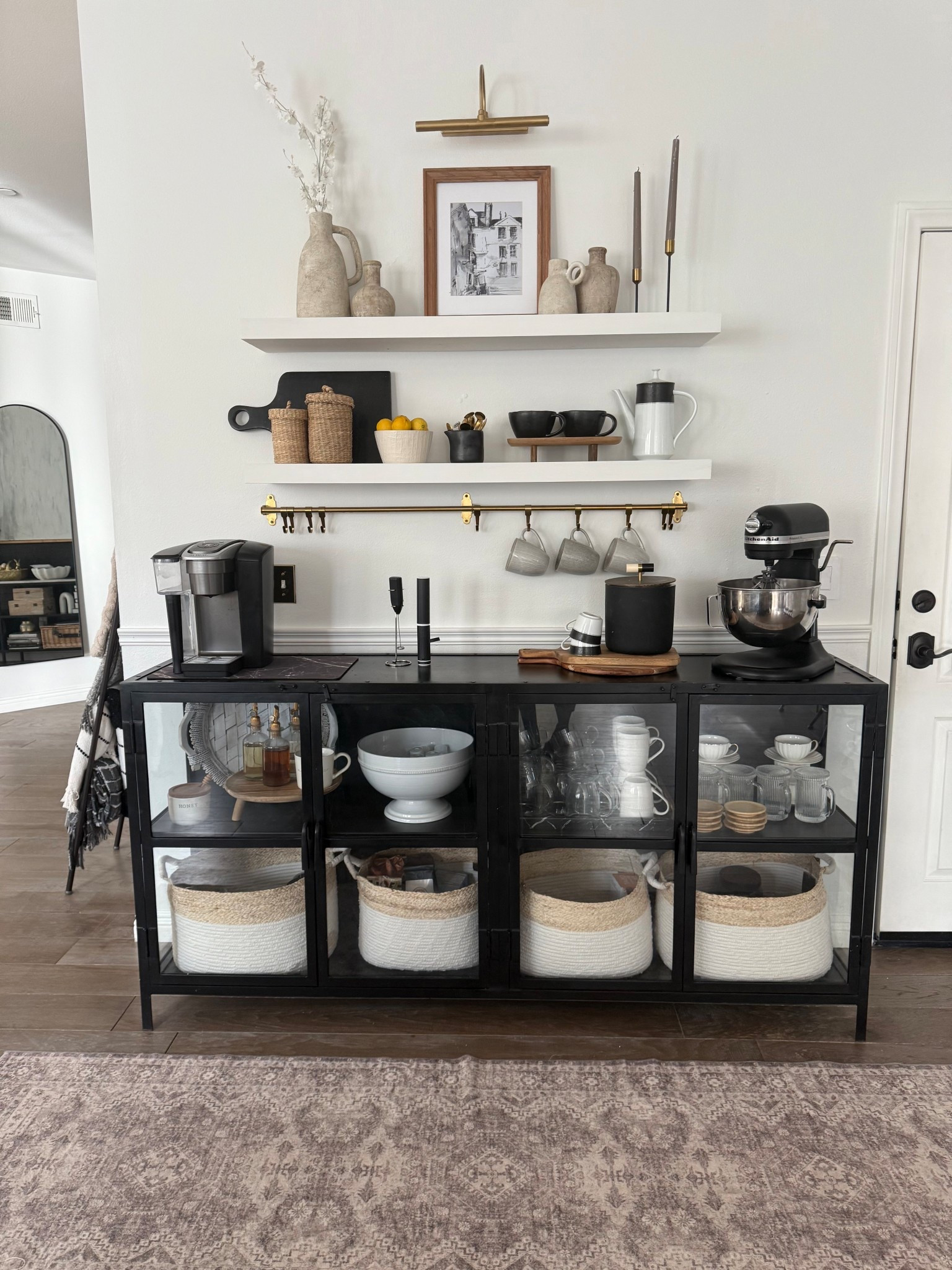 Coffee bar station supplies and decor

Sideboard
Black buffet
Coffee bar styling
Coffee station
Home decor
Spring home 

#LTKFindsUnder100 #LTKHome #LTKSaleAlert