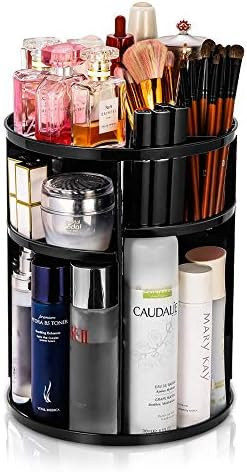 360 Rotating Adjustable Cosmetic Organizer - Spinning Holder Storage Rack for Bedroom Dresser or ... | Amazon (US)