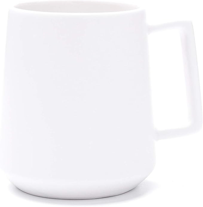CSM Supply Glossy Finish Sleek Modern Design 16 Fluid Ounces White Mug (1 Mug) - Stain Free - Thi... | Amazon (US)