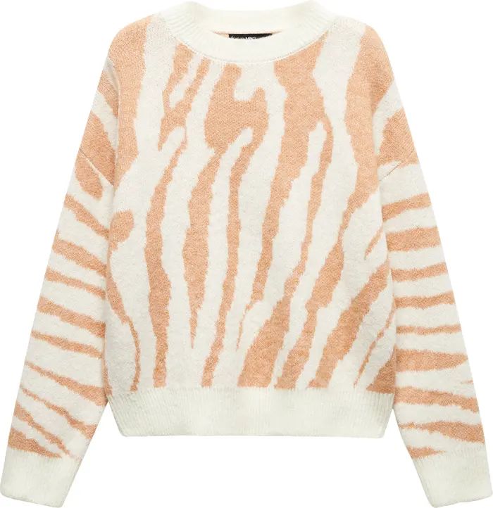 Animal Pattern Crewneck Sweater | Nordstrom