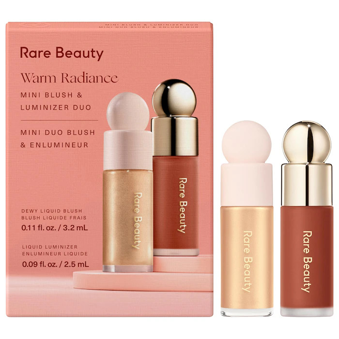 Rare Beauty by Selena Gomez Mini Warm Radiance Blush & Luminizer Duo​ Makeup Gift Set | Sephora (US)