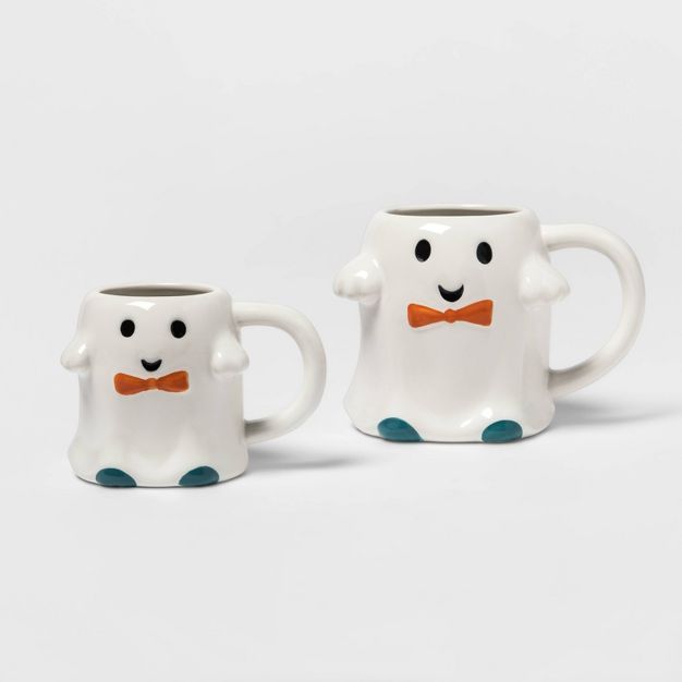 2pk Stoneware Figural Ghost and Mini Ghost Mugs - Hyde &#38; EEK! Boutique&#8482; | Target