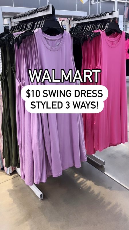 Walmart swing dress styled 3 ways, Walmart outfit, Walmart fashion, Walmart try on, time and tru 

#LTKFindsUnder50 #LTKVideo #LTKStyleTip